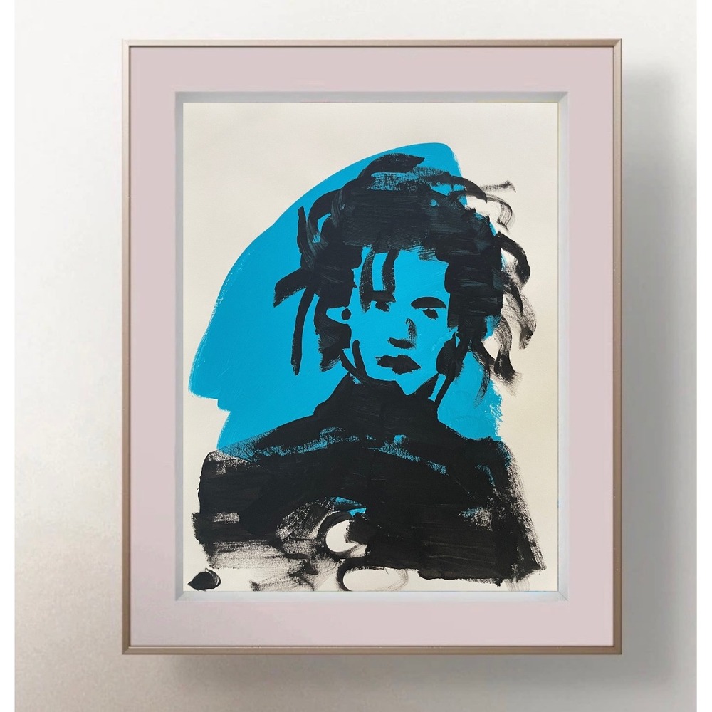 OMAN Original Edward Scissorhands Portrait Painting Expressionist Art 8.5x11